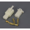 Cosse Plastique 2 Pin fiches Male + Femelle - Lot de 10 / Broche Connecteur Faisceau Electrique