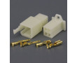 Cosse Plastique 4 Pin fiches Male + Femelle - Lot de 10 / Broche Connecteur Faisceau Electrique