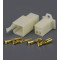 Cosse Plastique 4 Pin fiches Male + Femelle - Lot de 10 / Broche Connecteur Faisceau Electrique