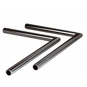 Paire de Guidon Peugeot 103 MVL Vogue Equerre 90&deg; Chrome Lisse (lg 300mm)