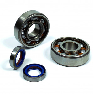 Kit Roulements Vilebrequin Polini C3 SKF MBK 51 + Joints Spi T&eacute;flon Mobylette AV10 Motob&eacute;cane AV7