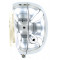 Phare Avant Rond Chromé Ø135 Universel Mobylette  / Motobécane / Moto Vintage (Optique complet)