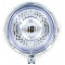 Phare Avant Rond Noir / Chrom&eacute; &Oslash;135 Universel Mobylette / Moto Vintage  (Optique complet)