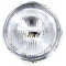 Phare Avant Rond Noir / Casquette Chrom&eacute; &Oslash;140 Universel Mobylette / Moto Vintage  (Optique complet BA20D)