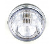 Phare Avant Rond Noir / Chrom&eacute; &Oslash;140 Universel Mobylette / Moto Vintage  (Optique complet BA20D)