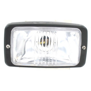 Phare Rectangulaire Noir 140mm Universel Mobylette / Moto Vintage (Optique complet)