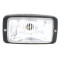 Phare Avant Rectangulaire Noir 140mm Universel Mobylette / Moto Vintage  (Optique complet)