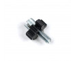 Vis Tendeur de Cable M6x100 Fendue - Lg 18mm Tete 7x9 avec Molette Nylon - Domino