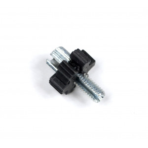 Vis Tendeur de Cable M6x100 Fendue - Lg 18mm Tete 7x9 avec Molette Nylon - Domino