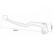 Levier de Frein Cyclo Piaggio Ciao 80-> 88 / Ciao PX 89-> 92 / SI 90-91 / Gilera Trend - Droit Domino