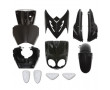 Carrosserie Scooter MBK Stunt Yamaha Slider Noir avec Pads Noir (11 pieces)