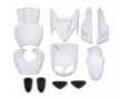 Carrosserie Scooter MBK Stunt Yamaha Slider Blanc avec Pads Blanc (11 pieces)