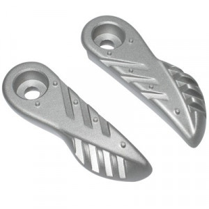 Repose Pied Scooter MBK Booster Bw's 2004➔ Alu Argent (Paire)