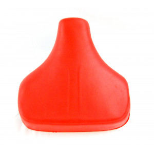 Selle Peugeot 103 Rouge type origine &agrave; ressort Compl&egrave;te avec Tige (Simili Cuir)