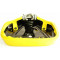 Selle MBK 51 41 Jaune Mobylette Motobécane Magnum type origine à ressort Complète (Simili Cuir)