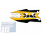 Kit Déco MBK 51 Magnum 87-89 Bleu de France / jaune Complet