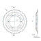 Couronne Peugeot 103 Roue a Batons Acier Tole SP MVL Vogue (Ø 94 - 10 Trous - Déport 14mm) // Dents au choix
