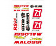 Autocollant Marque Malossi Planche assortie 25X35cm
