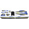 Kit D&eacute;co MBK 51 Magnum Racing MR1 1988 Bleu de France