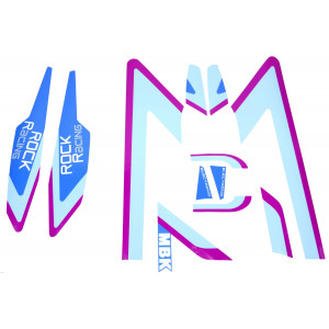 Kit D&eacute;co MBK 51 Rock Racing 1989 Bleu transparent