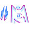 Kit Déco MBK 51 Rock Racing 1989 Bleu transparent