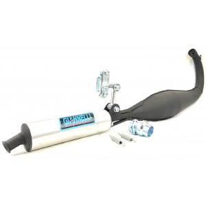 Pot d'&eacute;chappement Giannelli Black Gun MBK 51 Noir - Complet + Rotule