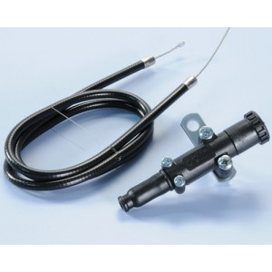 Commande de Starter a Cable Scooter Polini Universelle Alu Noir - Complet