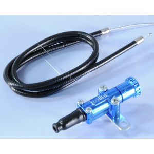 Commande de Starter a Cable Scooter Polini Universelle Alu Bleu - Complet