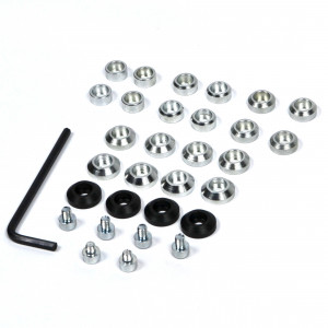 Jeu de 24 Contrepoids Variateur JDR N&deg;2 Argent pour Giraudo Bidalot Doppler Malossi