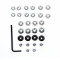 Jeu de 24 Contrepoids Variateur JDR N°2 Argent pour Giraudo Bidalot Doppler Malossi