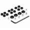 Jeu de 16 Contrepoids Variateur JDR N&deg;3 Noir pour Giraudo Bidalot Doppler Malossi