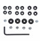 Jeu de 16 Contrepoids Variateur JDR N°3 Noir pour Giraudo Bidalot Doppler Malossi