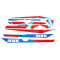 Kit D&eacute;co MBK 51 Passion 1989 Bleu Transparent / Rouge