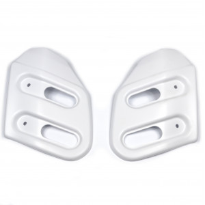 Ecopes Cache Radiateur MBK Magnum Racing MR1 Blanche / Mag Max / Magnum (Paire)