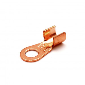 Cosse de Masse Cuivre Ronde &Oslash; 5mm 10A pour tresse / Cable section 1.5 &agrave; 4mm