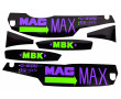 Kit D&eacute;co MBK 51 Mag Max 1 90-93 Violet pour Noir Paillet&eacute;