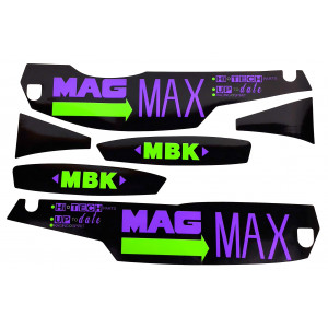 Kit D&eacute;co MBK 51 Mag Max 1 90-93 Violet pour Noir Paillet&eacute;