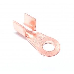 Cosse de Masse Cuivre Ronde &Oslash; 6mm 50A pour tresse / Cable section 4 &agrave; 10mm