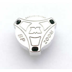 Bouchon R&eacute;servoir MBK 51 Tricorne BP Zoom &Oslash; 30mm Alu Chrom&eacute; usin&eacute; &agrave; Visser
