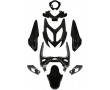 Carrosserie Scooter MBK Nitro 2013➔ Yamaha Aerox 2013➔ Noir Brillant (KIT 9 pieces)