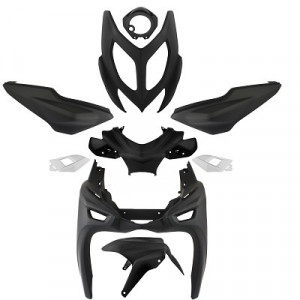 Kit Carrosserie MBK Nitro / Yamaha Aerox 2013➔ Noir Mat (Pack Origine 9 Pi&egrave;ces)