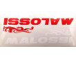 Autocollant Malossi G&eacute;ant x2 Rouge et Blanc Lion pour Vitrine / Servante / Camion (Planche 600 x 250)
