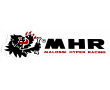 Autocollant Malossi MHR Malossi Hyper Racing Noir Fond Blanc  13cm