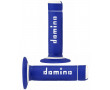 Revetement Poign&eacute;e Domino Cross BI-Composants Bleu / Blanc  Lg 118mm (La Paire)