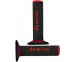 Revetement Poign&eacute;e Domino Cross BI-Composants Noir / Rouge Lg 118mm (La Paire)