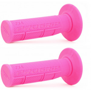 Rev&ecirc;tement Poign&eacute;e Progrip MX 794 Rose Fluo - Bout Ferm&eacute; 115mm - Paire (Medium Touch)