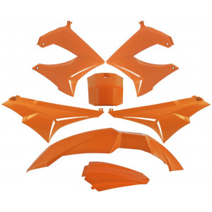 Kit Carrosserie Derbi Senda X-treme/X-Race 2000 &agrave; 2011/ DRD Avant 06 - Orange (Pack Origine 7 Pi&egrave;ces)