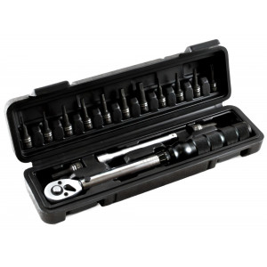 Cl&eacute; Dynamom&eacute;trique R&eacute;glable 2-20 Nm / petit Serrage 0.2 &agrave; 2Kg - Coffret 15 pi&egrave;ces (culasse)
