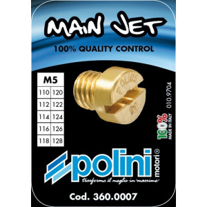 Coffret Gicleur Principal Dellorto PHBG (5mm) 110 a 128 (x10) - 2 en 2 - Polini (Carburateur &Oslash; 21)
