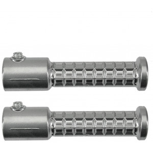 Repose Pied Cyclo Axe Poulie P&eacute;dalier Rond Alu (Paire)